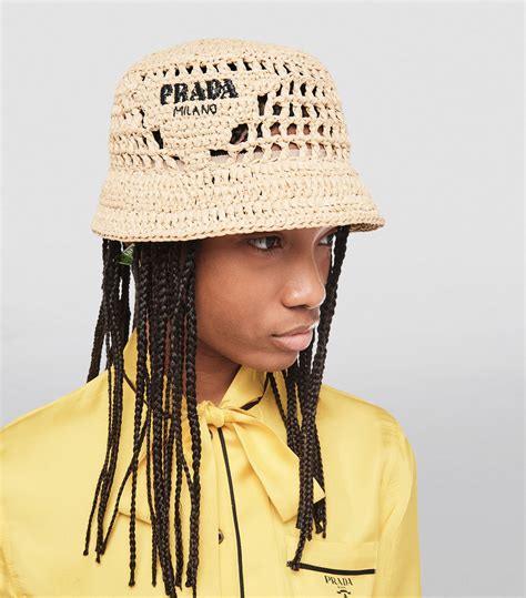 prada bucket hat crochet|prada fluffy hat.